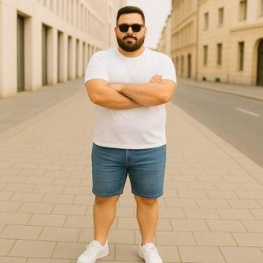 Imagem de Bermuda JEANS MASCULINA LISA Plus Size Grande Tamanho 44 46 48 Básica Reforçada 1099-Masculino