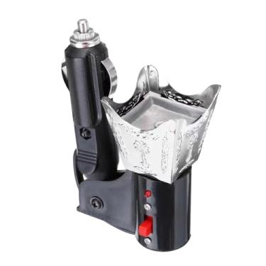 Imagem de Wswqop Queimador de Incenso Elétrico para Carro, Incensário Elétrico Estilo Oriente Médio, Difusor de Incenso, Isqueiro, Porta-incenso para Veículo, Prata, Tamanho real