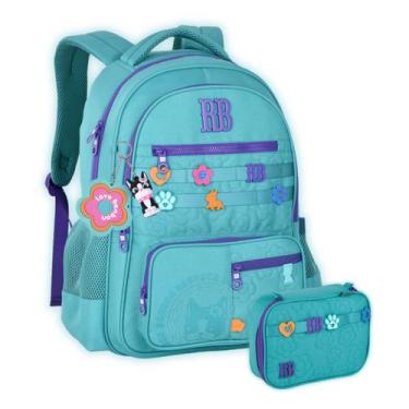 Imagem de Kit Mochila Rebecca Bonbon Costas E Estojo Box Meninas Kids, Verde