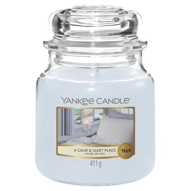 Imagem de Vela aromática Yankee Candle | Vela em frasco médio A Calm & Quiet Place | velas de longa duração: até 75 h | Presentes para mulheres