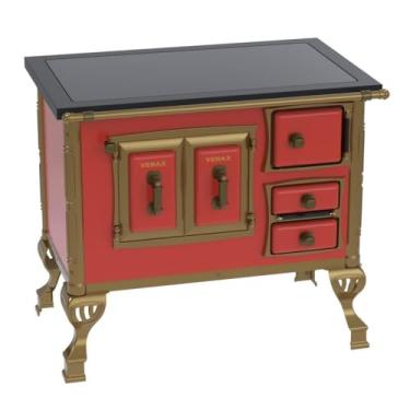 Imagem de Fogão a Lenha N 1 Colonial Premium Vermelho Saida Esquerda