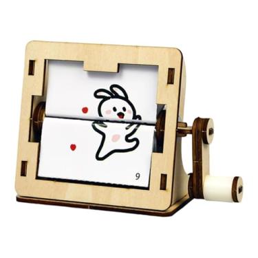 Imagem de Fenteer Kit de modelo de máquina de animação manual, brinquedo educativo faça-você-mesmo para experimentos científicos, artesanato e atividades para crianças,