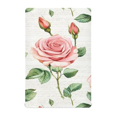 Imagem de xigua Lençóis de berço Roses para meninas e meninos, lençol macio e respirável adequado para berço padrão e cama infantil 71 x 132 cm