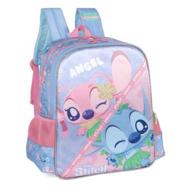 Imagem de Mochila Costas Feminina Lilo Stitch Juvenil Disney Roxo - Luxcel