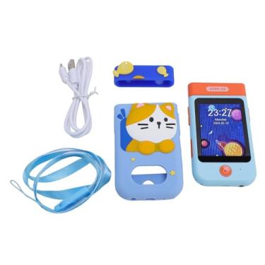 Imagem de Zopsc Smartphone Infantil Com Tela Sensível Ao Toque de 2,8 Polegadas, Câmera Giratória de 180°, Gravação de Vídeo 1080P, Reprodução de Videoclipe e Jogos Educativos Os Presentes (gato azul)