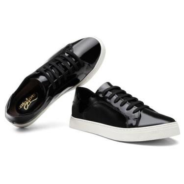 Imagem de Tenis Sapatenis Feminino Casual em Couro Legitimo - RT, Preto, 39
