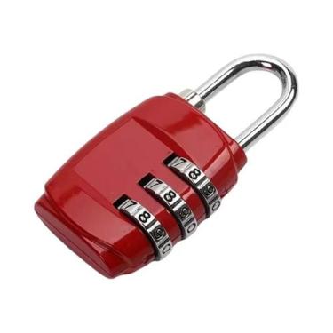 Imagem de Cadeado De Combinação De 3 Dígitos Para Mini Malas, Armários De Academ
