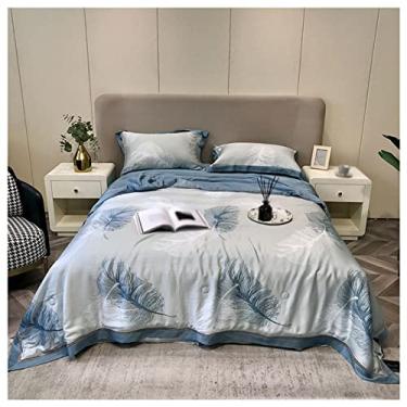Imagem de Cobertor de verão 2022 Colcha de seda gelada lavável sensação fresca nua dormir ar condicionado edredom fino crianças twin queen conjunto de 4 peças 200 * 230 cm (200 * 230 cm)