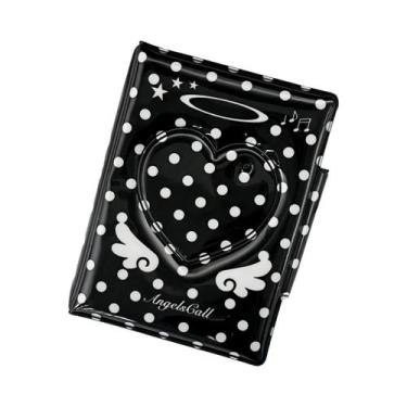 Imagem de Porta Cartões De Fotos Com Asas De Anjo Pretas Com Pontinhos, Brilhant