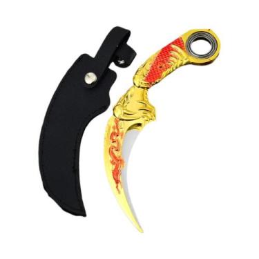 Imagem de Faca Modelo De Metal Karambit De 17CM Com Espinhos Duplos Para Meninos