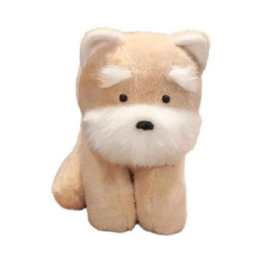 Imagem de Cachorrinho Schnauzer Branco De Pelúcia 22 35 45cm Brinquedo Para Cria