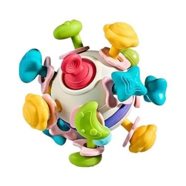 Imagem de Brinquedos Sensoriais Montessori Para Bebês, Chocalhos Para Mastigar, 