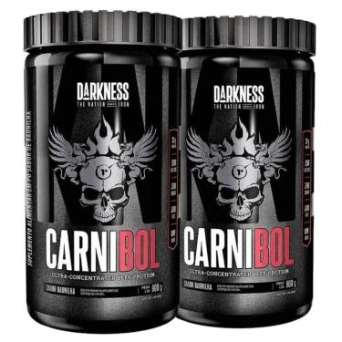 Imagem de Kit 2 Carnibol Proteina Isolado Baunilha 900g - Darkness-Unissex