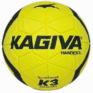 Imagem de Bola Handebol Kagiva K3 Tecnofusion Masculino Alta Aderência, Amarelo