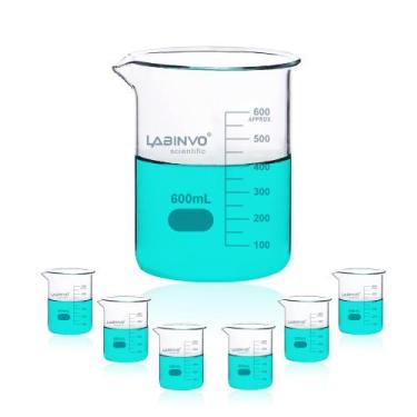 Imagem de Copo de vidro LABINVO Low Form Graduado 600 mL (6 unidades) 3.3