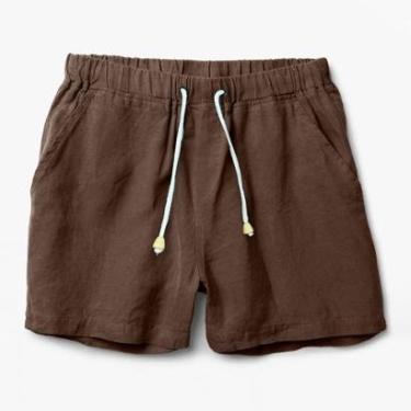 Imagem de Short de Linho Premium Bermuda Masculina Moda Praia Luxo-Masculino