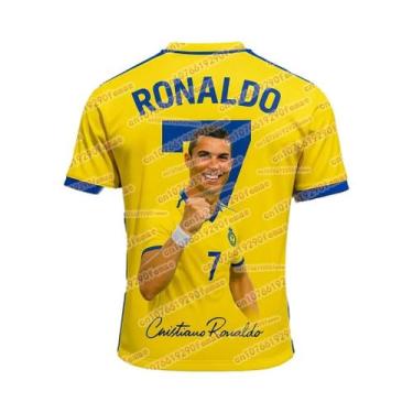 Imagem de Camiseta Masculina Estampada Cristiano Ronaldo Moda Verão Esportes Ao 