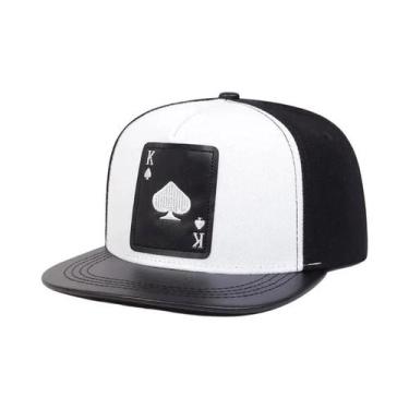 Imagem de Boné De Beisebol Hip Hop Em Couro PU Com Bordado De Coração De Pêssego