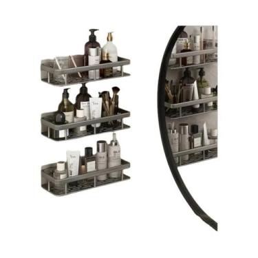 Imagem de Prateleira De Banheiro Em Liga De Alumínio Sem Furos 1/2/3 Peças, Supo