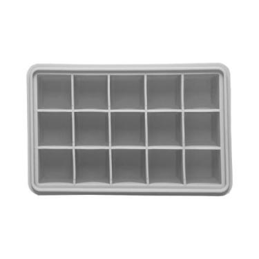 Imagem de Forma para Gelo 15 Cubos 19,5cm x 12,5cm x 4,5cm Cinza Silic - Lyor