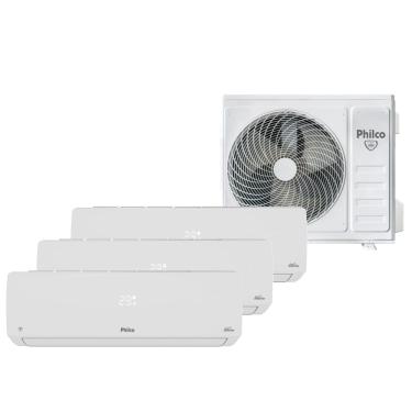 Imagem de Ar Condicionado Tri Split Inverter Philco 2x9000 e 12000 BTU/h Quente e Frio PAC27QV - 220 Volts