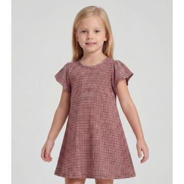 Imagem de Vestido Infantil Feminino Estampado Select Vermelho, 4, Vermelho