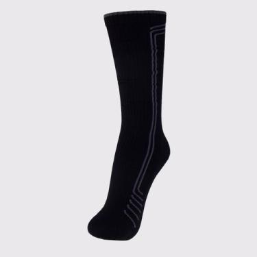 Imagem de Meia Lupo Sport Roma Running Cano Longo Preta, 37-40