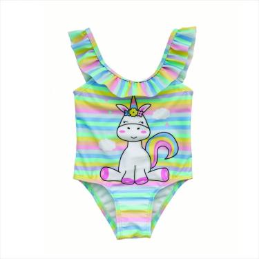 Imagem de Maio babado listras E unicornio 3 anos basic +