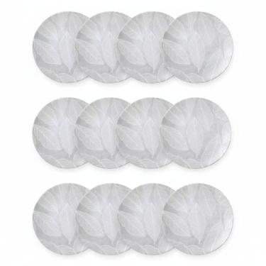 Imagem de Kit Jogo 12 Pratos Rasos Tramontina Arbo Porcelana 25 cm