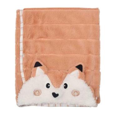 Imagem de Cobertor Bebê Inverno Cotton Bordado Raposa Upi Uli, ÚNICO