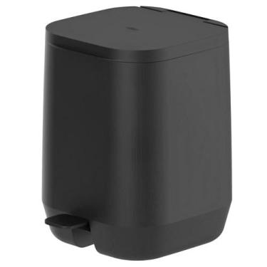 Imagem de Lixeira Cozinha Banheiro 6L Ou Aura Com Pedal Bege, Preto