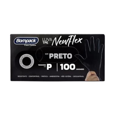 Imagem de Luva Vinilflex Bompack S/Po Preta P C/100
