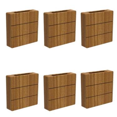 Imagem de Kit 6 Arandela Led Taschibra Bivolt Pilar Freijo 6w 3000k, 127v/220v