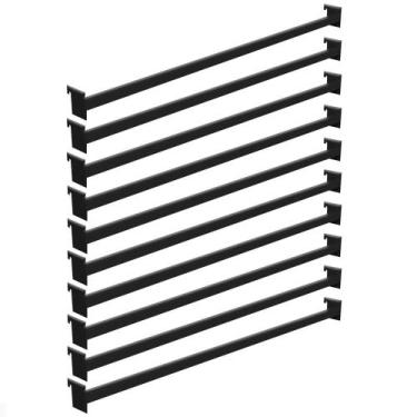 Imagem de Kit 10 Réguas Pretas Para Ponta de Gôndola 73cm - Sa Gôndolas - SA GON