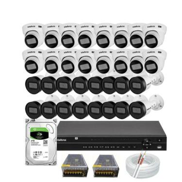 Imagem de Kit 32 câmeras Intelbras Vhd 1230 30m Dvr MHDX 1232 Hd 3tb