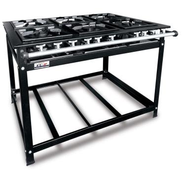 Imagem de Fogão Industrial 6 Bocas Simples e Duplo 30X30cm P7 - CopaMetal