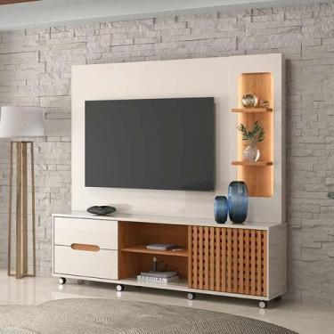 Imagem de Estante Home Sala 207cm Para TV 70 Pol LED Brise Lukaliam Off White/Je