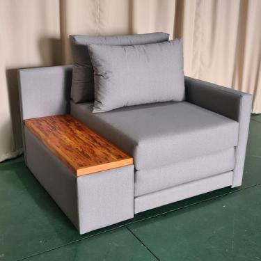 Imagem de Poltrona Cama Solteiro com Tampo Lateral Esquerdo Tecido Acquablock 10