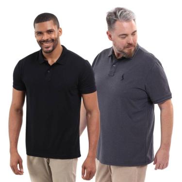 Imagem de Kit 2 Camisa Polo Plus Size Tradicional Elegante Moderna