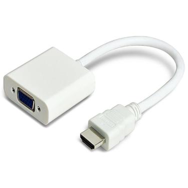 Imagem de Cabo Conversor Hdmi para Vga com Áudio Adap0038 com Cabo P2 e Usb Resolução 1080p Branco NWT