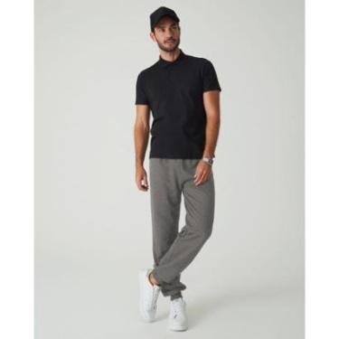Imagem de Calça Básica Masculina Em Moletom Flanelado Cinza Escuro - PP-Masculino