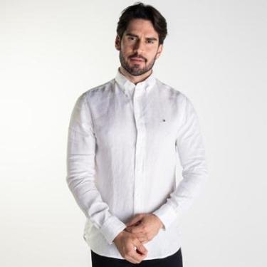 Imagem de Camisa Linho Tommy Hilfiger Premium Branca-Masculino