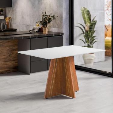 Imagem de Mesa de Jantar 4 Lugares Multimóveis CR50246, Cinamomo/Off White