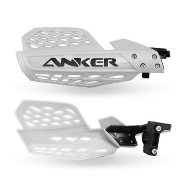 Imagem de Protetor Mão Anker Armour Aberto Trilha Motocross, Branco