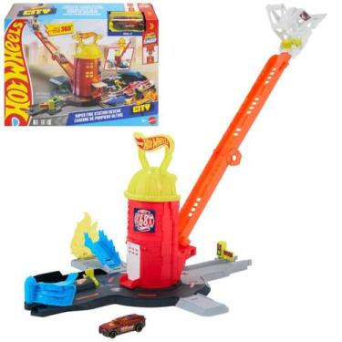 Imagem de Pista Hot Wheels City Super Quartel dos Bombeiros Speed Snap Track Sys