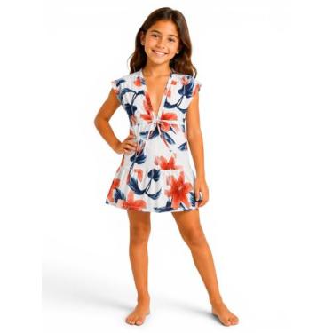 Imagem de Saida De Praia Infantil Estampado Com proteção UV Moda Verão - Corpo d