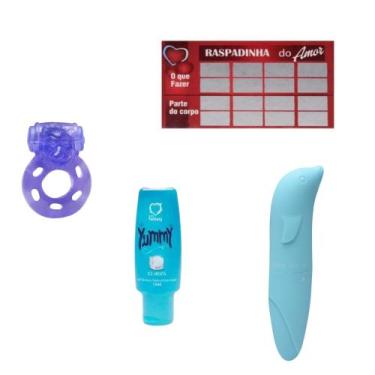 Imagem de Kit 1 Sex Shop Golfinho + Anel Peniano + Yummy + Raspadinha - Vipmix