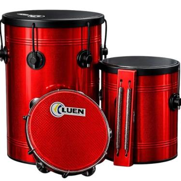 Imagem de Kit Completo Percurssão Luen Sambatuk Pandeiro Rebolo Repique e Reco-r