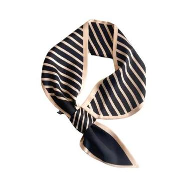 Imagem de Lenço De Seda Luxuoso Feminino Fino De Cetim Para Pescoço, Bandana, Le