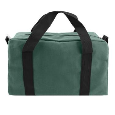 Imagem de Bolsa para ferramentas Baizoy 46 cm em lona, boca larga, verde-escuro